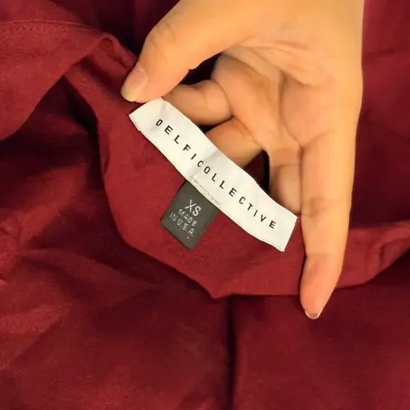 Delfi Collective Lara Ruffle Burgundy Dress XS Fairy Goth Ball Gown Luxury Party - Picture 5 of 5